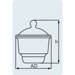 Exicator DURAN Ø 150 mm cu placa de portelean 