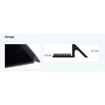 Covor intrare din cauciuc pentru dezinfectant lichid, 98 x 81 cm